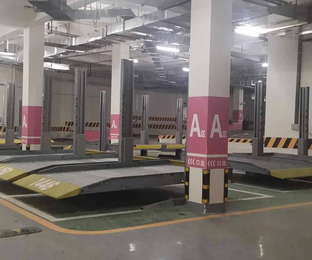 綏陽(yáng)縣雙柱簡(jiǎn)易升降立體車庫(kù)停車設(shè)備改造